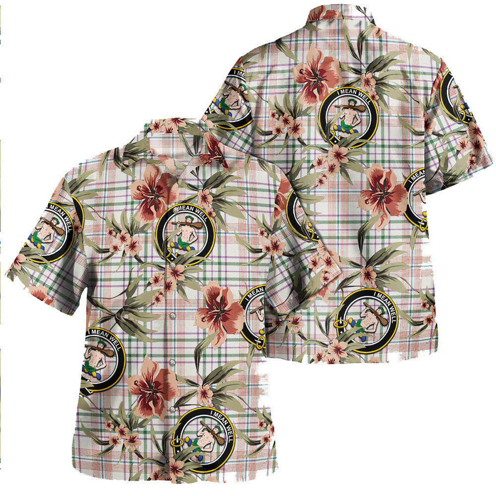 Clan Shaw Women's Dress Ancient Tartan Crest Badge Aloha Hawaiian Shirt Tropical Old Style FR42 Shaw Women's Dress Ancient Tartan Tartan Today   