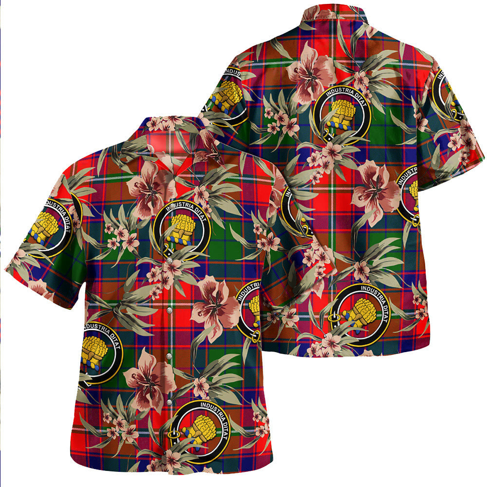 Clan Wauchope Tartan Crest Badge Aloha Hawaiian Shirt Tropical Old Style NO73 Wauchope Tartan Tartan Today   