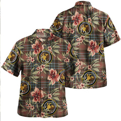 Clan Newlands (Walker Newlands) Weathered Tartan Crest Badge Aloha Hawaiian Shirt Tropical Old Style AD65 Newlands (Walker Newlands) Weathered Tartan Tartan Today   