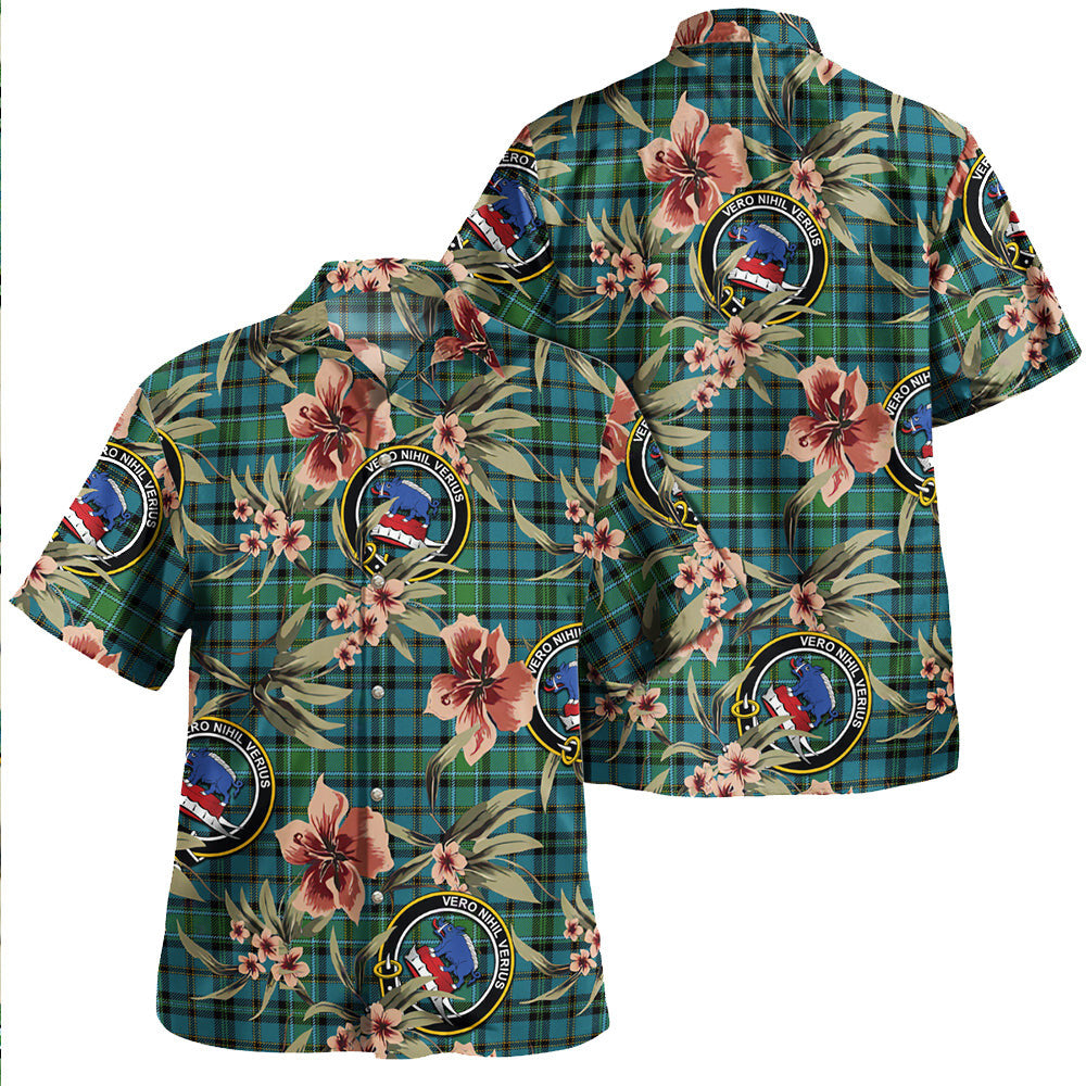 Clan Weir Ancient Tartan Crest Badge Aloha Hawaiian Shirt Tropical Old Style HK17 Weir Ancient Tartan Tartan Today   