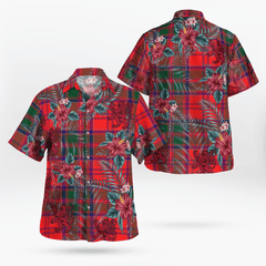 Clan Drummond Modern Tartan Scottish Lion Hawaiian Shirt VS23 Drummond Modern Tartan Tartan Hawaii Shirt   