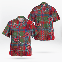 Clan Shaw Red Modern Tartan Scottish Lion Hawaiian Shirt BN84 Shaw Red Modern Tartan Tartan Hawaii Shirt   