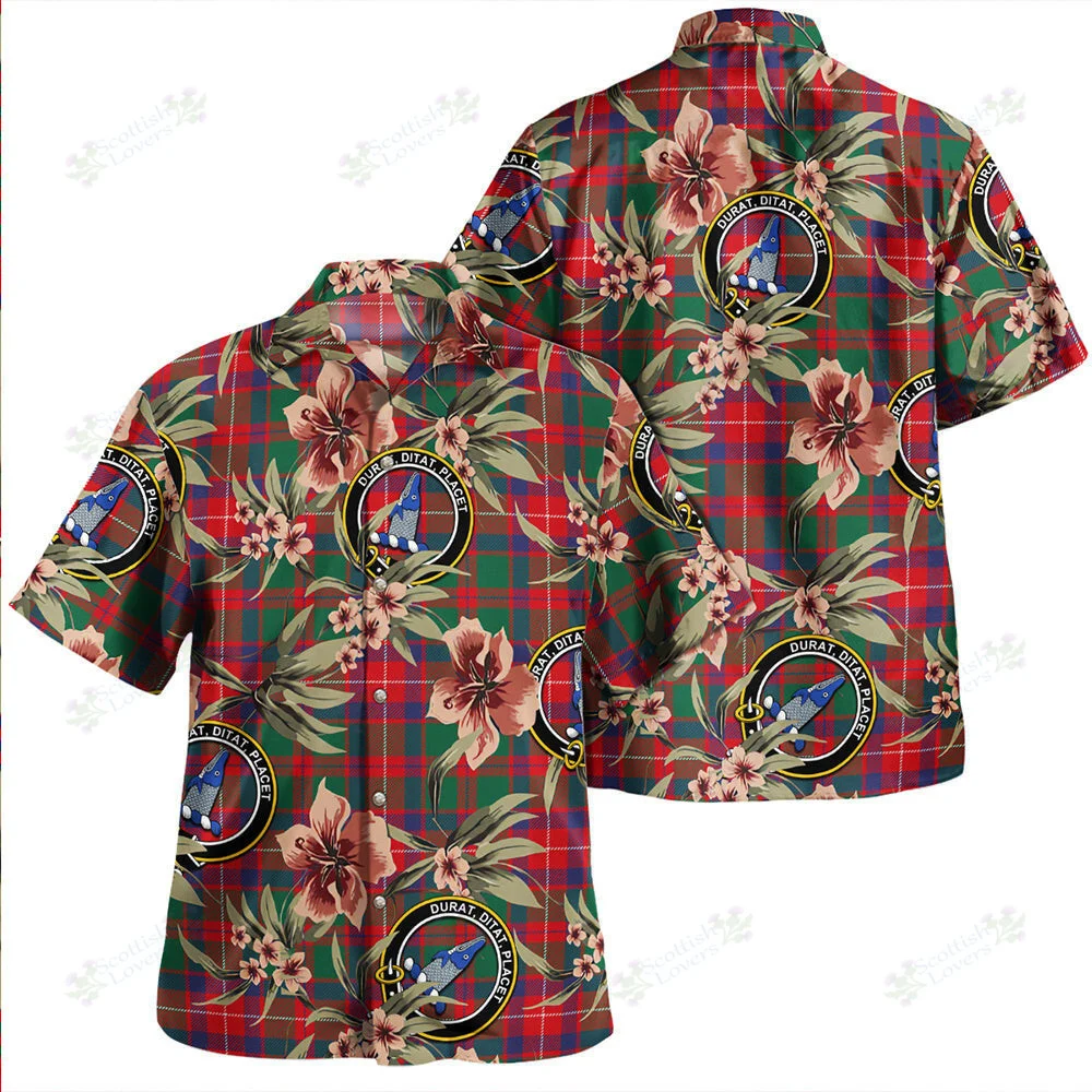 Geddes Modern Tartan Clan Crest Badge Aloha Hawaiian Shirt Tropical Old Style DF29 Geddes Modern Tartan Tartan Today   