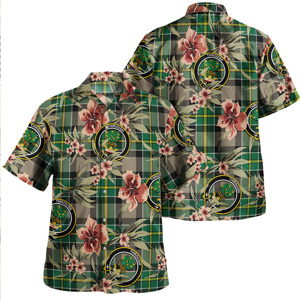 Hamilton of Brandon Modern Tartan Clan Crest Badge Aloha Hawaiian Shirt Tropical Old Style PT44 Hamilton of Brandon Modern Tartan Tartan Today   