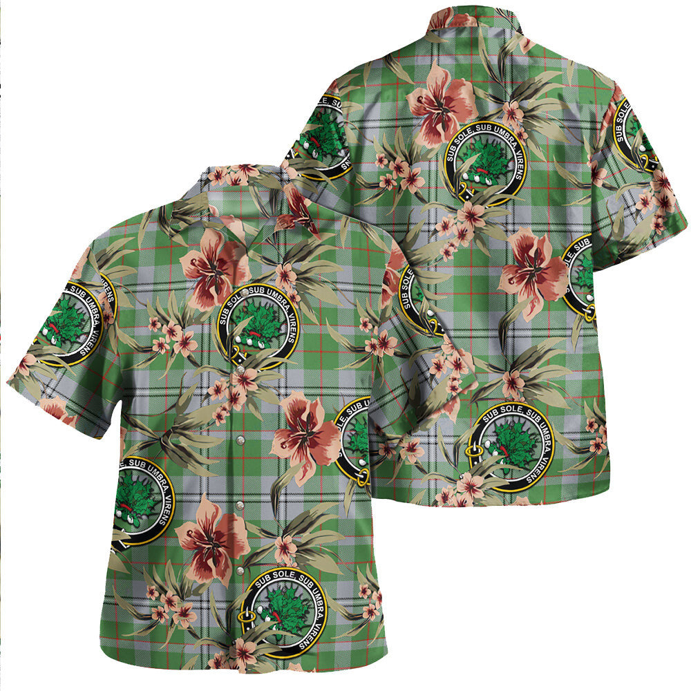 Clan Irvine of Glentulchan Modern Tartan Crest Badge Aloha Hawaiian Shirt Tropical Old Style XO41 Irvine of Glentulchan Modern Tartan Tartan Today   