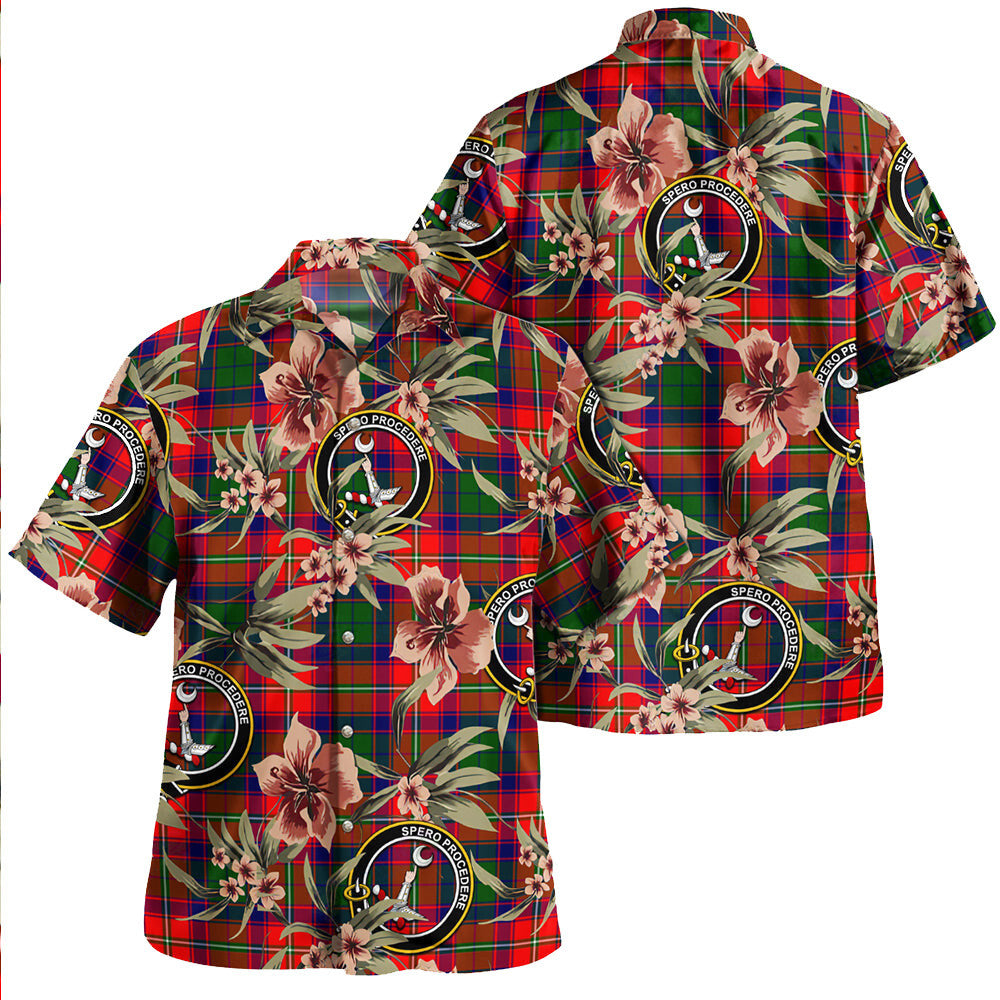 Clan Hopkirk Tartan Crest Badge Aloha Hawaiian Shirt Tropical Old Style AT11 Hopkirk Tartan Tartan Today   