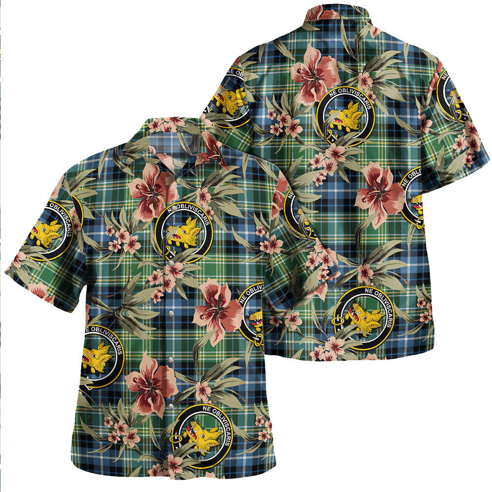 Clan MacKellar Ancient Tartan Crest Badge Aloha Hawaiian Shirt Tropical Old Style XP54 MacKellar Ancient Tartan Tartan Today   