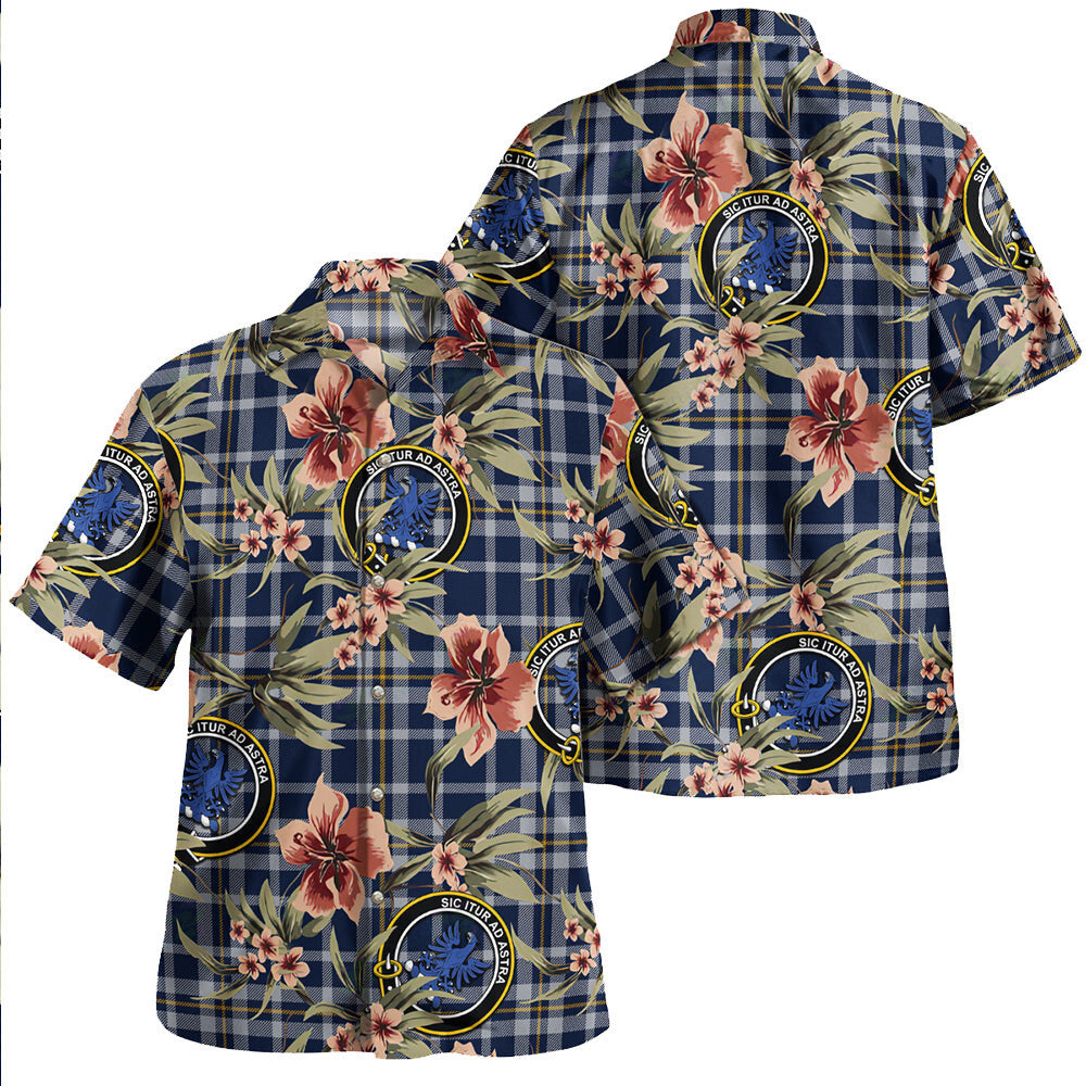 Clan Ochterlony (Auchterlony) Modern Tartan Crest Badge Aloha Hawaiian Shirt Tropical Old Style AY49 Ochterlony (Auchterlony) Modern Tartan Tartan Today   