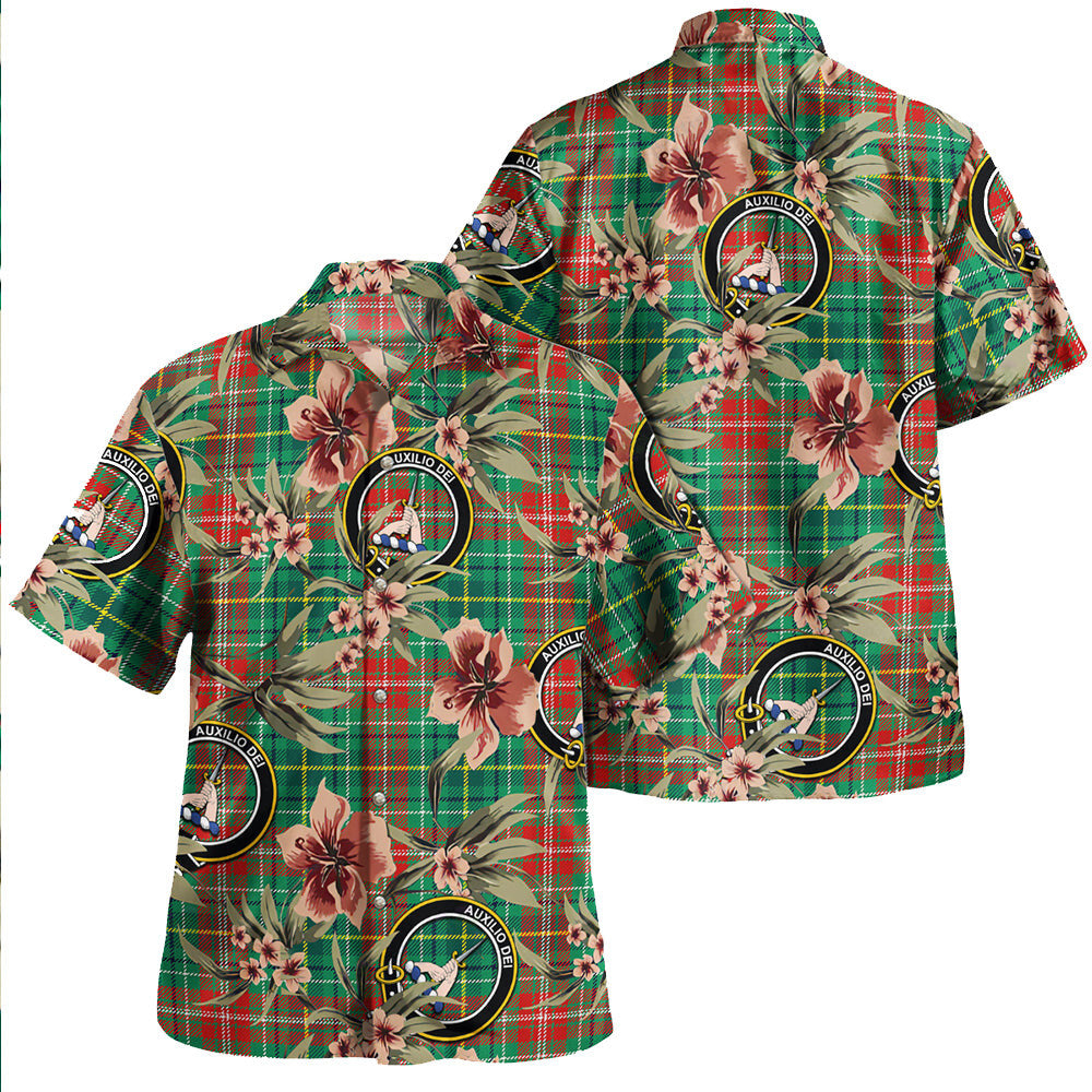 Clan Muirhead Modern Tartan Crest Badge Aloha Hawaiian Shirt Tropical Old Style VH61 Muirhead Modern Tartan Tartan Today   