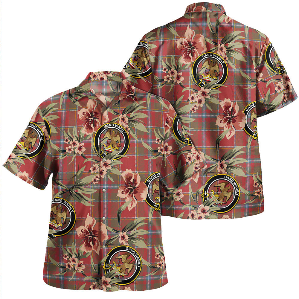 Clan Drummond of Perth Weathered Tartan Crest Badge Aloha Hawaiian Shirt Tropical Old Style SS19 Drummond of Perth Weathered Tartan Tartan Today   