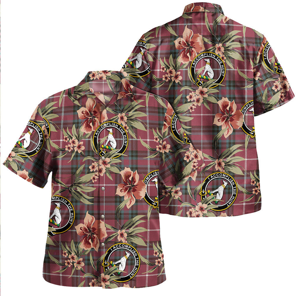 Clan Hunter of Bute (Michael Maroon) Weathered Tartan Crest Badge Aloha Hawaiian Shirt Tropical Old Style ZR94 Hunter of Bute (Michael Maroon) Weathered Tartan Tartan Today   