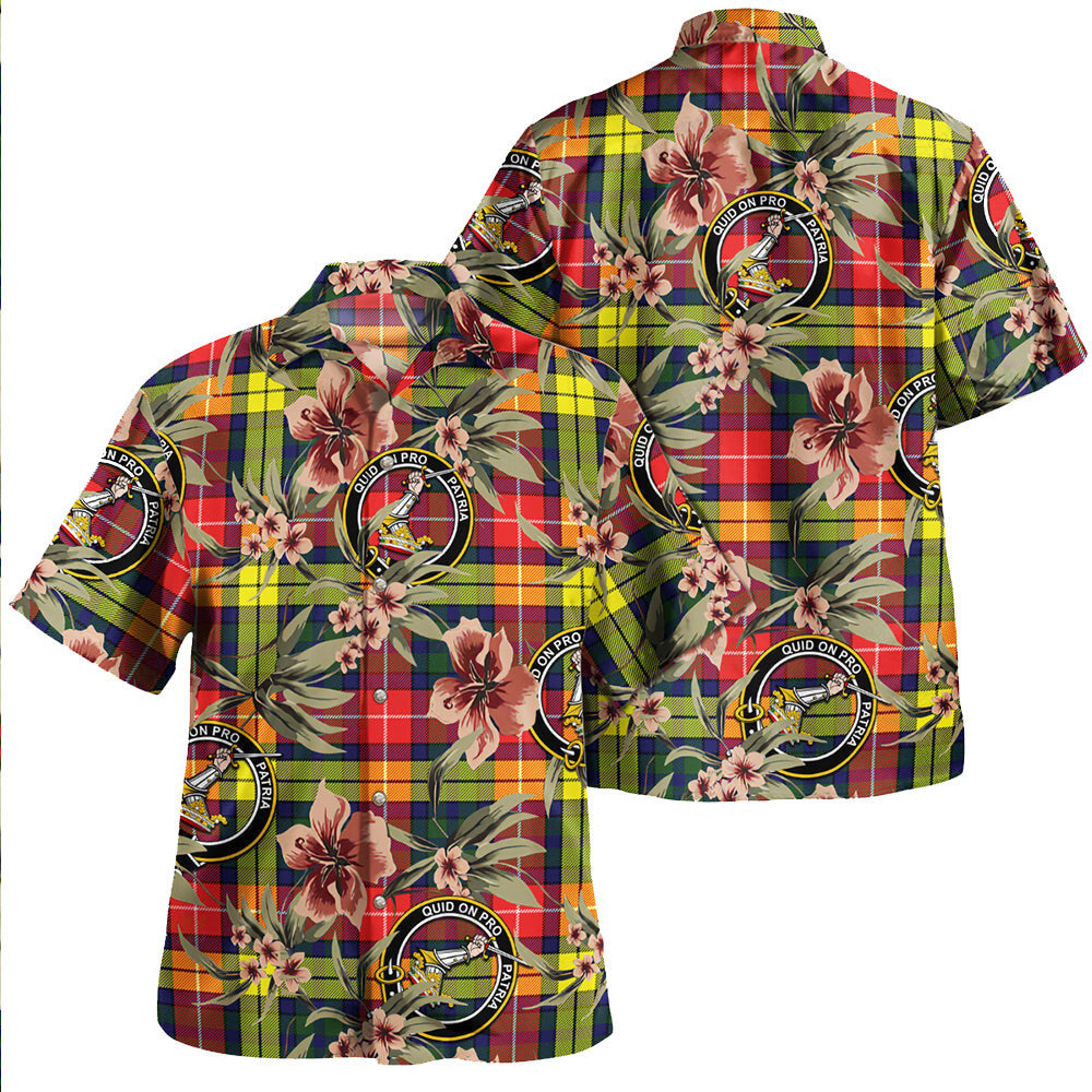 Dewar Tartan Clan Crest Badge Aloha Hawaiian Shirt Tropical Old Style GA74 Dewar Tartan Tartan Today   