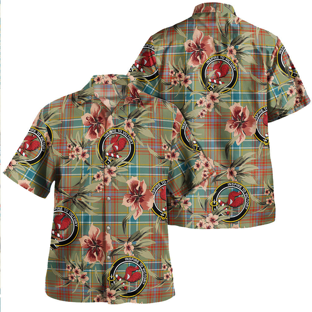 Clan Currie of Arran Ancient Tartan Crest Badge Aloha Hawaiian Shirt Tropical Old Style JA85 Currie of Arran Ancient Tartan Tartan Today   