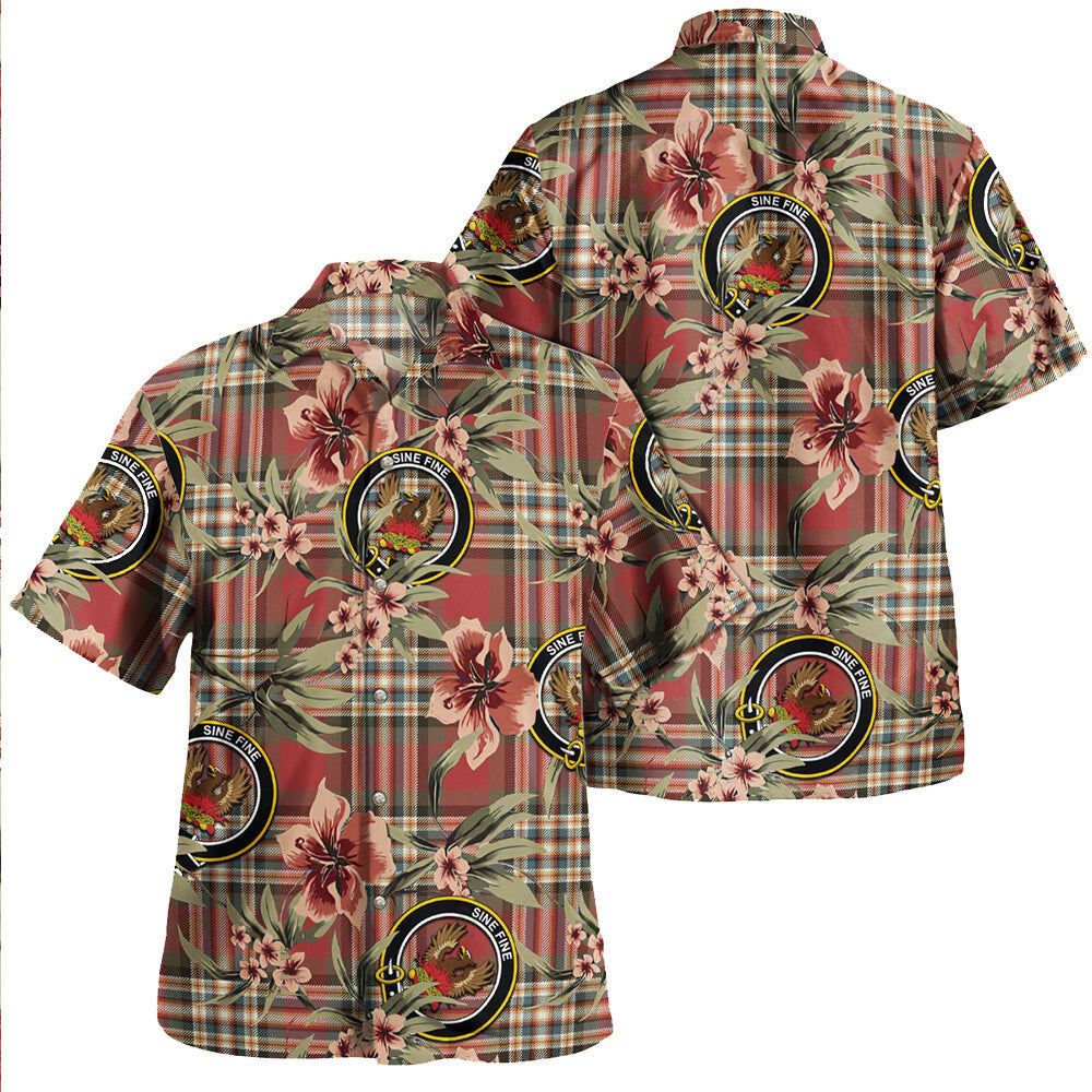 Clan MacGill Weathered Tartan Crest Badge Aloha Hawaiian Shirt Tropical Old Style QV54 MacGill Weathered Tartan Tartan Today   