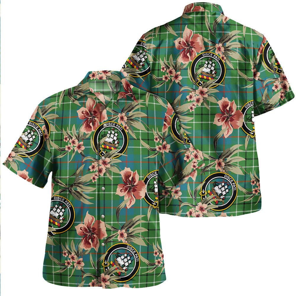 Clan Duncan Ancient Tartan Crest Badge Aloha Hawaiian Shirt Tropical Old Style NV62 Duncan Ancient Tartan Tartan Today   