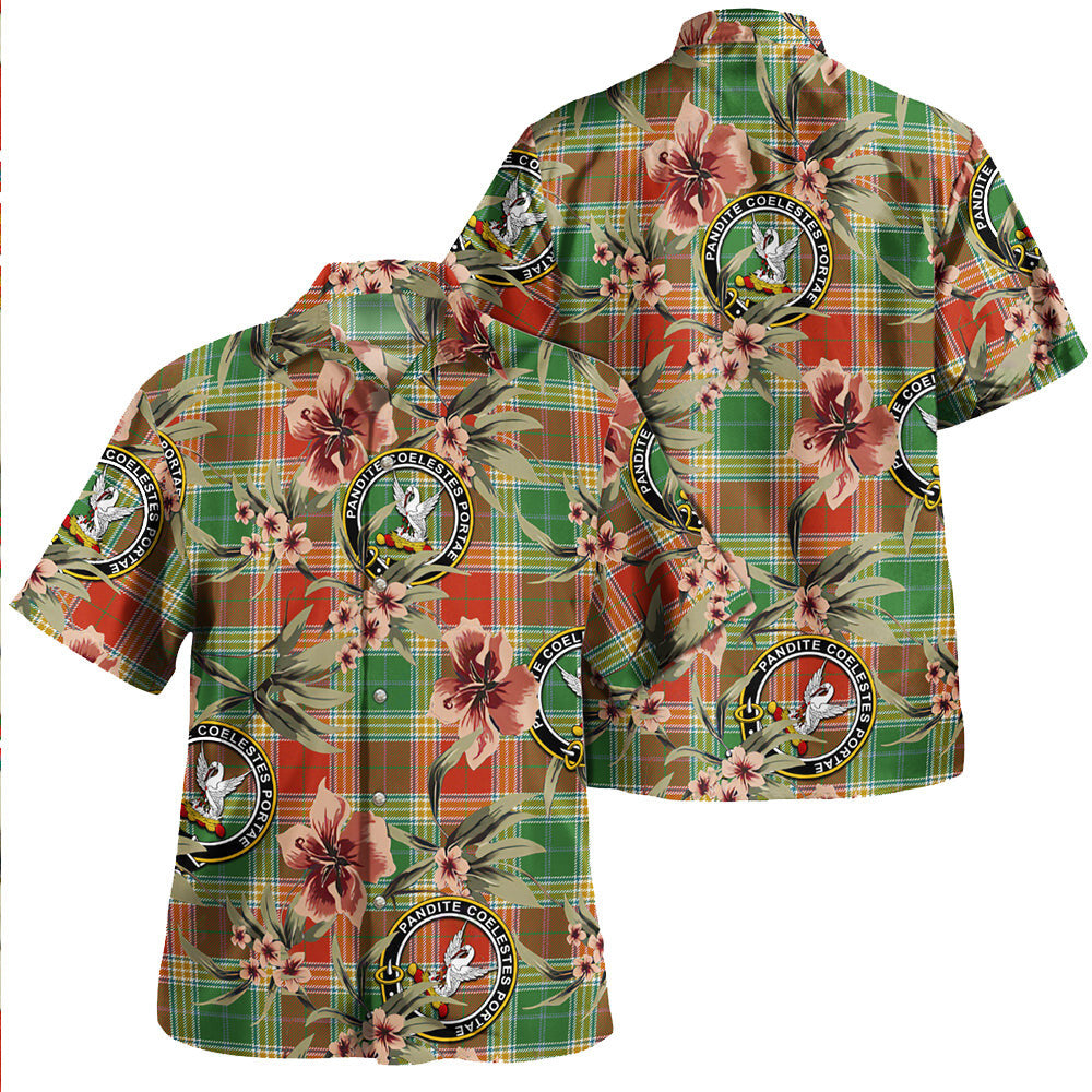 Gibson (Gibbs) Ancient Tartan Clan Crest Badge Aloha Hawaiian Shirt Tropical Old Style WU44 Gibson (Gibbs) Ancient Tartan Tartan Today   