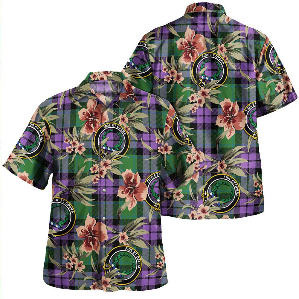 Clan MacArthur of Milton Ancient Tartan Crest Badge Aloha Hawaiian Shirt Tropical Old Style IV37 MacArthur of Milton Ancient Tartan Tartan Today   