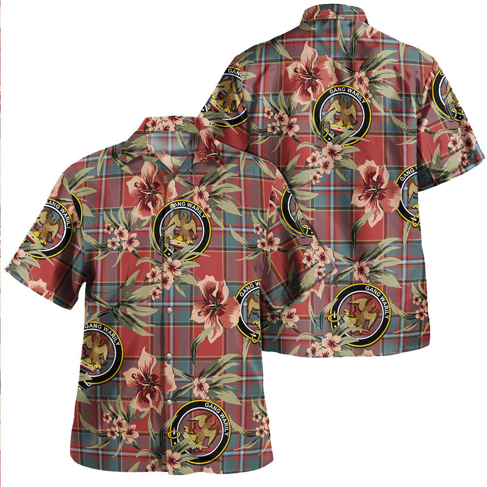 Clan Drummond Weathered Tartan Crest Badge Aloha Hawaiian Shirt Tropical Old Style TE18 Drummond Weathered Tartan Tartan Today   