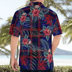 Clan Home Modern Tartan Scottish Lion Hawaiian Shirt HW48 Home Modern Tartan Tartan Hawaii Shirt   