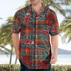 Clan Innes Ancient Tartan Scottish Lion Hawaiian Shirt VS15 Innes Ancient Tartan Tartan Hawaii Shirt   