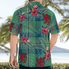 Clan Kennedy Ancient Tartan Scottish Lion Hawaiian Shirt CS17 Kennedy Ancient Tartan Tartan Hawaii Shirt   