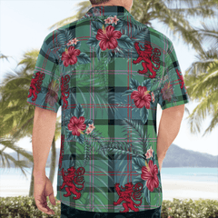 Clan MacThomas Ancient Tartan Scottish Lion Hawaiian Shirt VX45 MacThomas Ancient Tartan Tartan Hawaii Shirt   