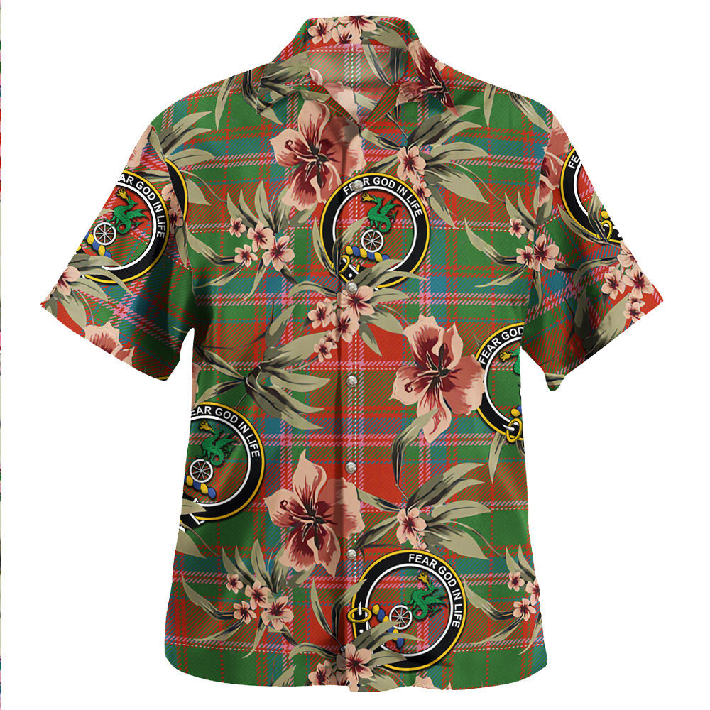 Clan Somerville Ancient Tartan Crest Badge Aloha Hawaiian Shirt Tropical Old Style HL84 Somerville Ancient Tartan Tartan Today   