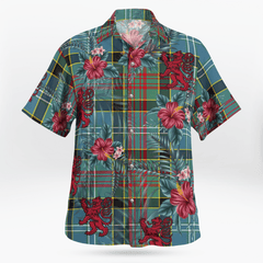 Clan Walkinshaw Tartan Scottish Lion Hawaiian Shirt EW14 Walkinshaw Tartan Tartan Hawaii Shirt   