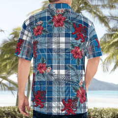 Clan Strathclyde District Tartan Scottish Lion Hawaiian Shirt QP79 Strathclyde District Tartan Tartan Hawaii Shirt   