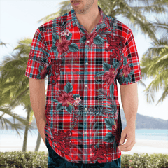 Clan Udny Tartan Scottish Lion Hawaiian Shirt NQ79 Udny Tartan Tartan Hawaii Shirt   