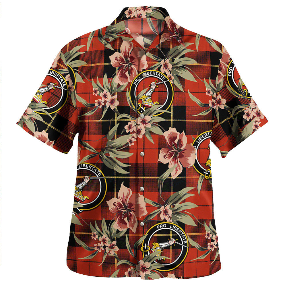 Clan Wallace (Wallas) Ancient Tartan Crest Badge Aloha Hawaiian Shirt Tropical Old Style LR75 Wallace (Wallas) Ancient Tartan Tartan Today   