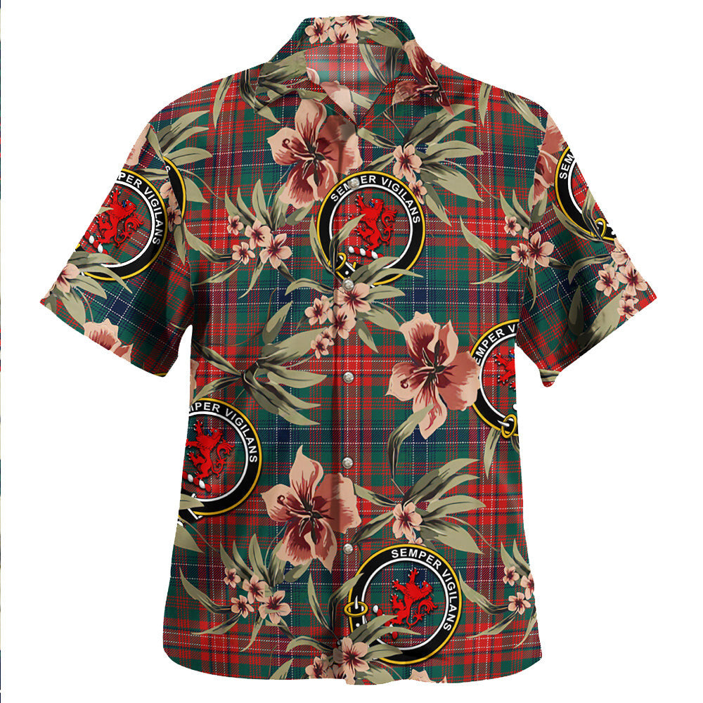 Clan Wilson Modern Tartan Crest Badge Aloha Hawaiian Shirt Tropical Old Style TZ72 Wilson Modern Tartan Tartan Today   