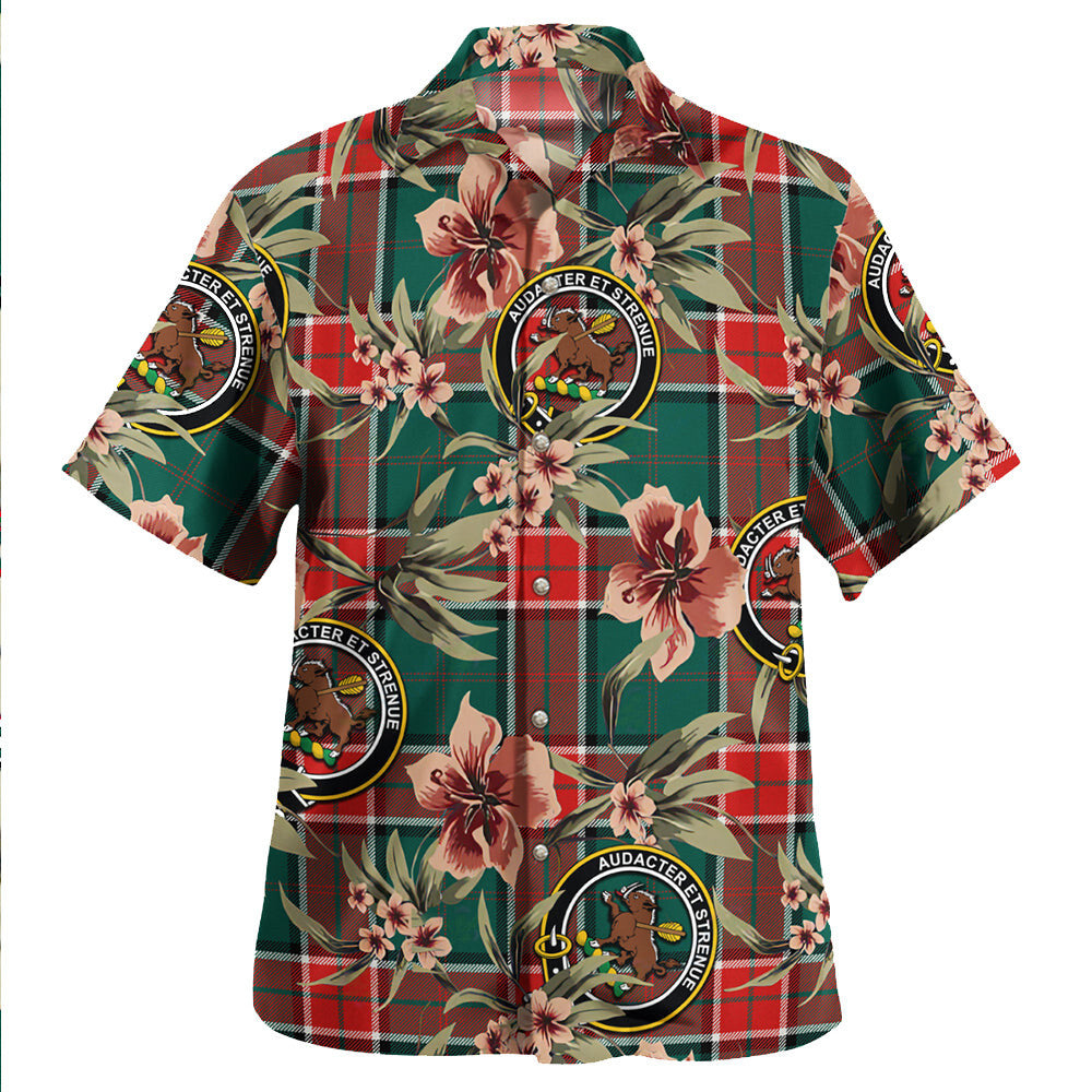 Clan Pollock Modern Tartan Crest Badge Aloha Hawaiian Shirt Tropical Old Style GP51 Pollock Modern Tartan Tartan Today   