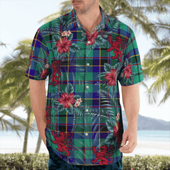 Clan Stevenson Tartan Scottish Lion Hawaiian Shirt WF74 Stevenson Tartan Tartan Hawaii Shirt   