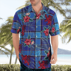 Clan Kirkcaldy Tartan Scottish Lion Hawaiian Shirt BC10 Kirkcaldy Tartan Tartan Hawaii Shirt   