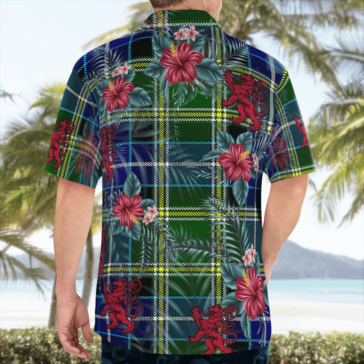 Clan MacKellar Tartan Scottish Lion Hawaiian Shirt XY25 MacKellar Tartan Tartan Hawaii Shirt   