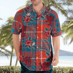 Clan Hamilton Ancient Tartan Scottish Lion Hawaiian Shirt EK38 Hamilton Ancient Tartan Tartan Hawaii Shirt   