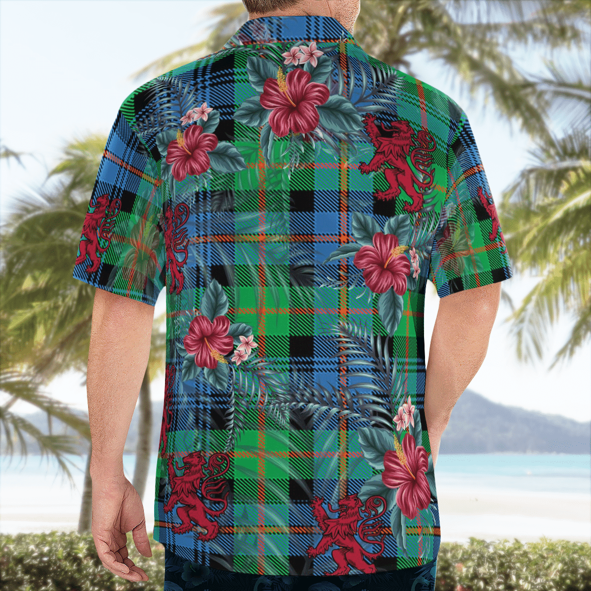 Clan Murray of Atholl Ancient Tartan Scottish Lion Hawaiian Shirt QR57 Murray of Atholl Ancient Tartan Tartan Hawaii Shirt   