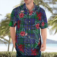 Clan Hope Tartan Scottish Lion Hawaiian Shirt XA81 Hope Tartan Tartan Hawaii Shirt   