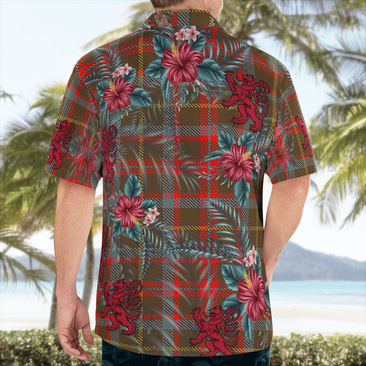 Clan MacKintosh Hunting Weathered Tartan Scottish Lion Hawaiian Shirt KS36 MacKintosh Hunting Weathered Tartan Tartan Hawaii Shirt   