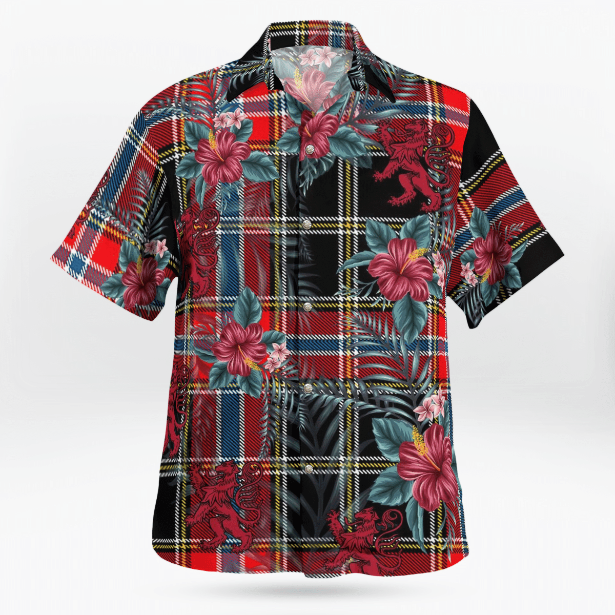 Clan Norwegian Night Tartan Scottish Lion Hawaiian Shirt SD12 Norwegian Night Tartan Tartan Hawaii Shirt   