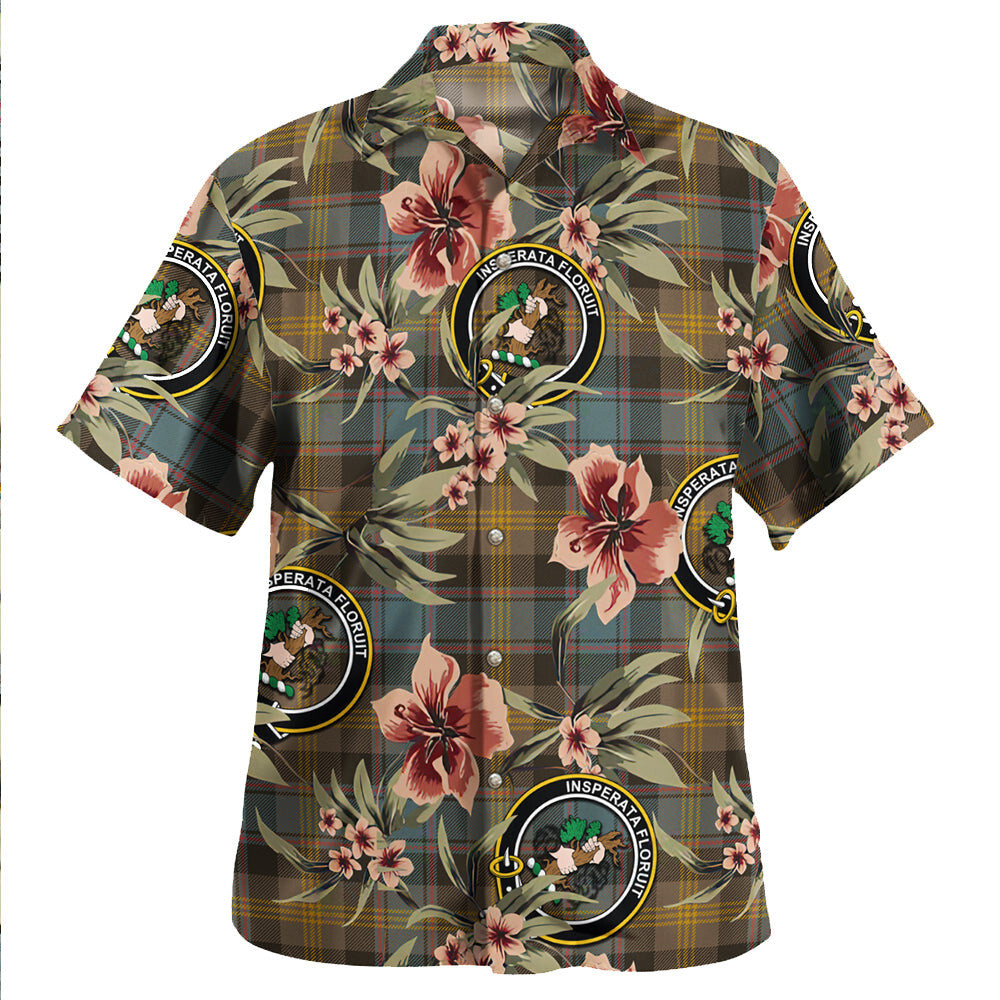 Clan Watson (WateWatt) Weathered Tartan Crest Badge Aloha Hawaiian Shirt Tropical Old Style UW95 Watson (WateWatt) Weathered Tartan Tartan Today   