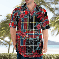 Clan Norwegian Night Tartan Scottish Lion Hawaiian Shirt SD12 Norwegian Night Tartan Tartan Hawaii Shirt   