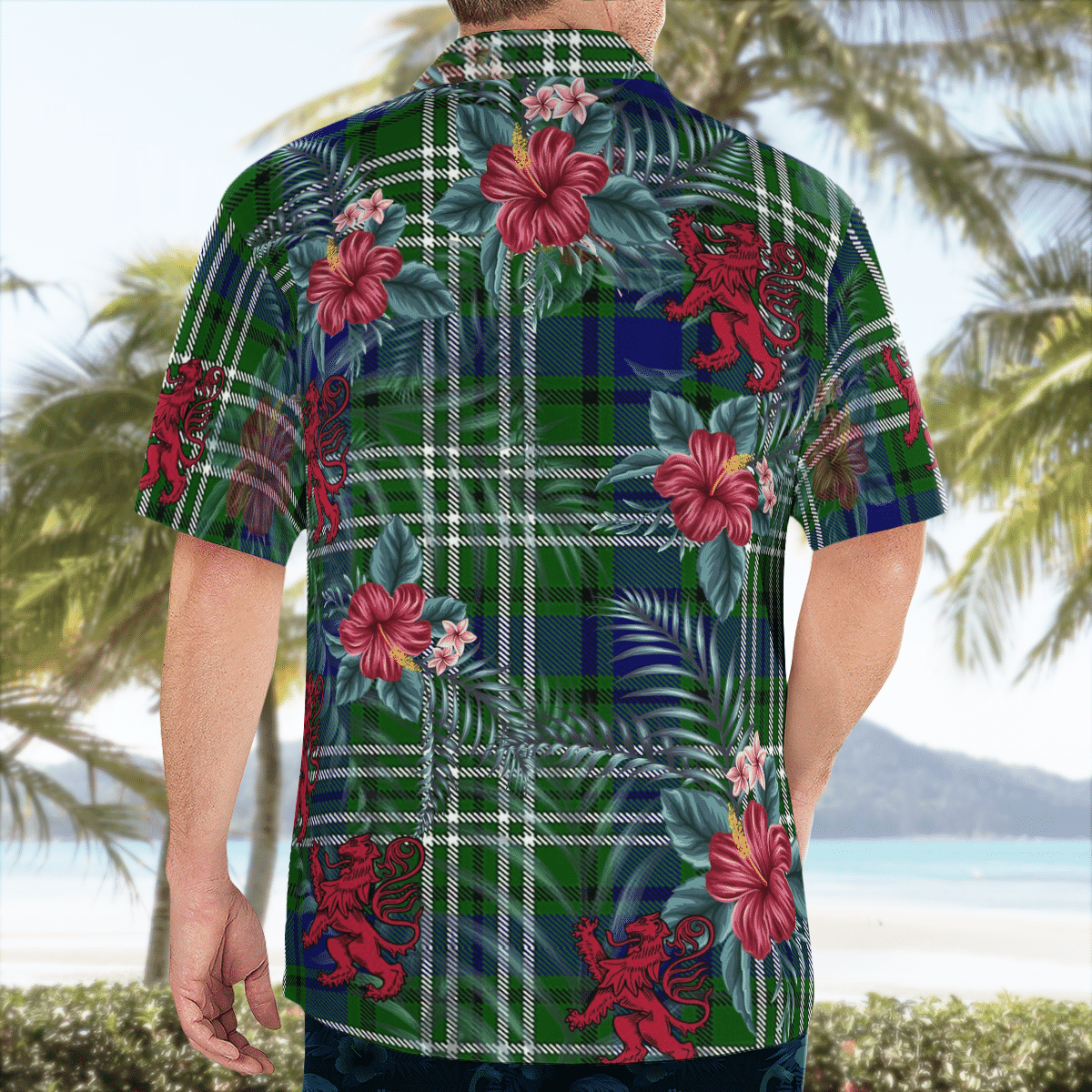 Clan Swinton (Tweedside) Tartan Scottish Lion Hawaiian Shirt YF45 Swinton (Tweedside) Tartan Tartan Hawaii Shirt   