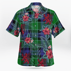 Clan Monteith Tartan Scottish Lion Hawaiian Shirt TI82 Monteith Tartan Tartan Hawaii Shirt   