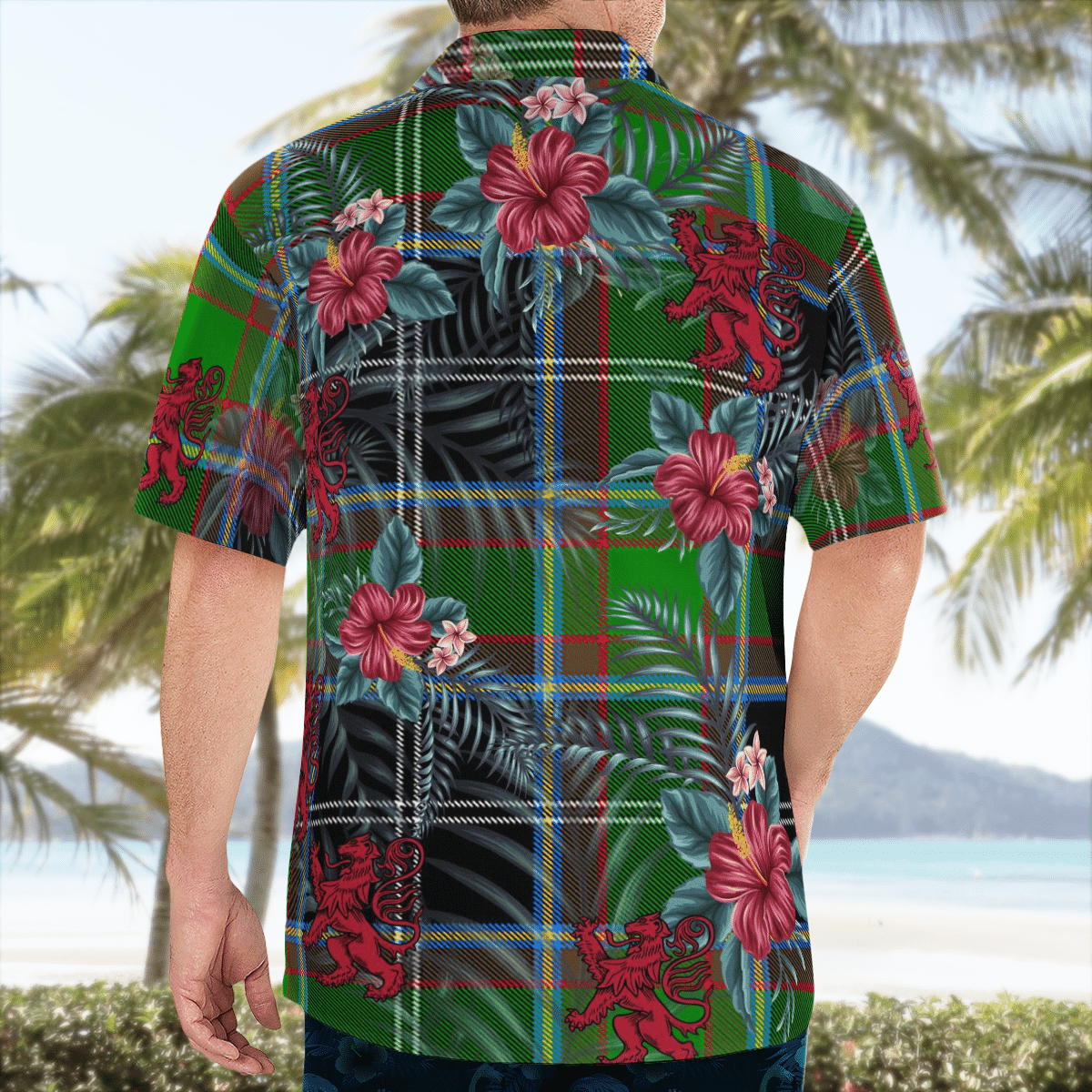 Clan Webster Tartan Scottish Lion Hawaiian Shirt UX84 Webster Tartan Tartan Hawaii Shirt   