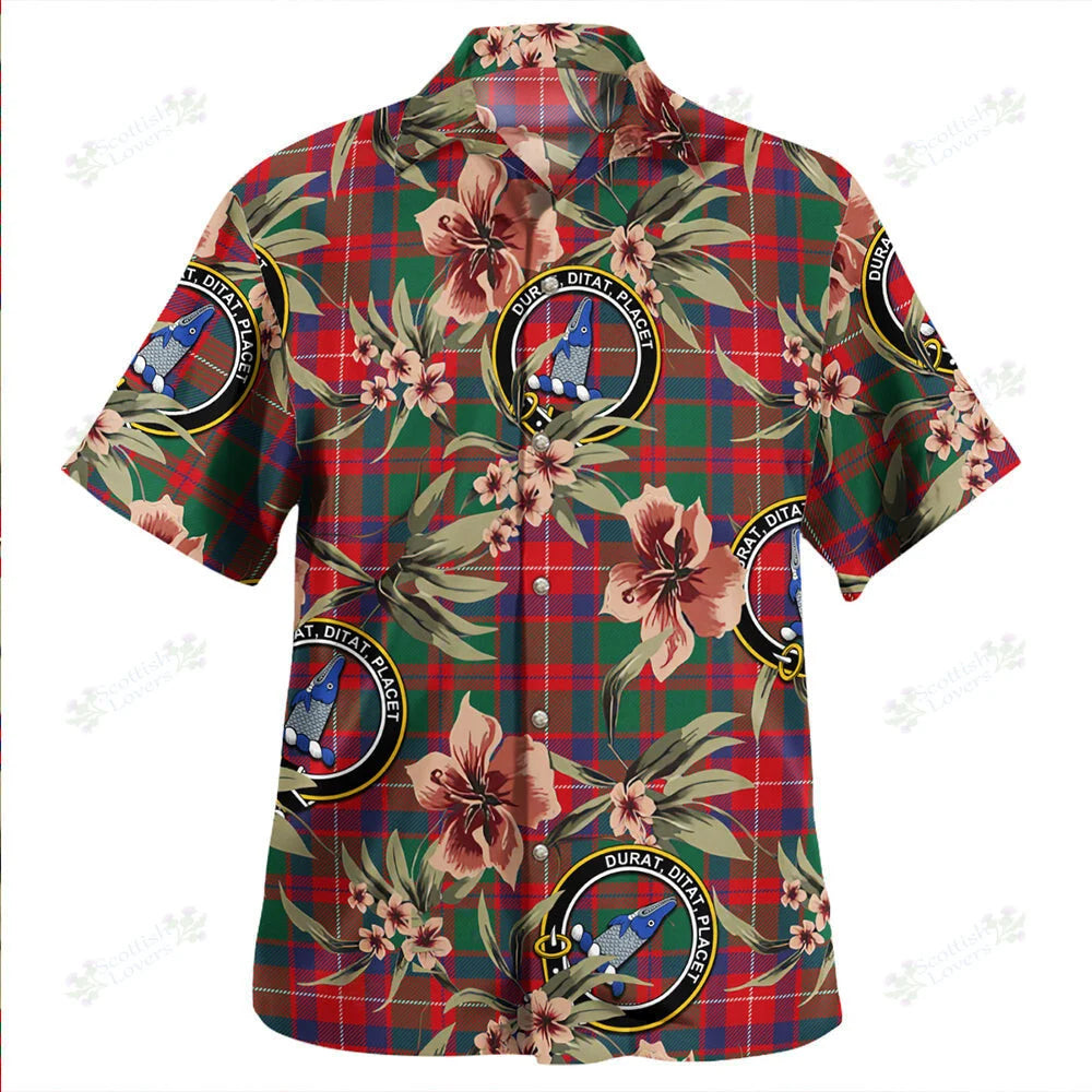 Geddes Modern Tartan Clan Crest Badge Aloha Hawaiian Shirt Tropical Old Style DF29 Geddes Modern Tartan Tartan Today   