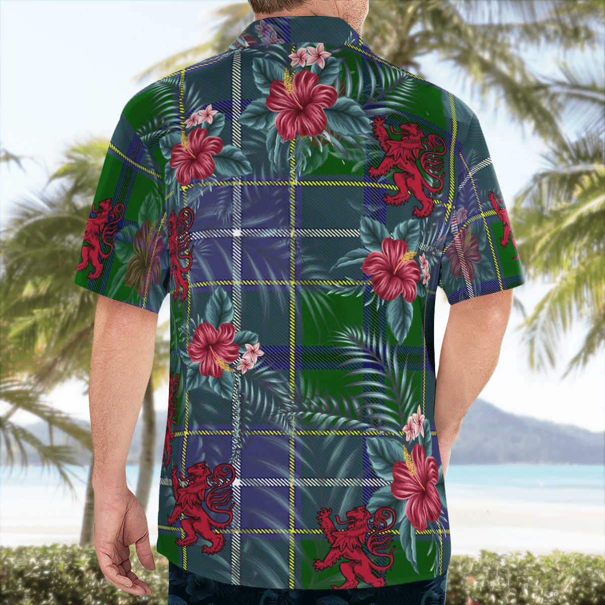 Clan Wishart Hunting Tartan Scottish Lion Hawaiian Shirt VP34 Wishart Hunting Tartan Tartan Hawaii Shirt   