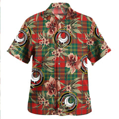 Clan Leask Modern Tartan Crest Badge Aloha Hawaiian Shirt Tropical Old Style GG48 Leask Modern Tartan Tartan Today   