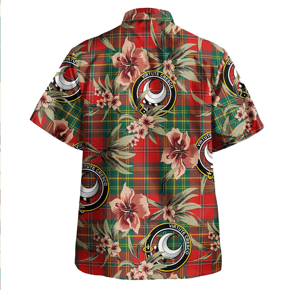 Clan Leask Modern Tartan Crest Badge Aloha Hawaiian Shirt Tropical Old Style GG48 Leask Modern Tartan Tartan Today   